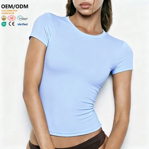 XW-ADX8002 Short Sleeve T-Shirt Women Athletic Apparel Pilates Activewear High Quality Workout Clothing Gym Clothes Tops