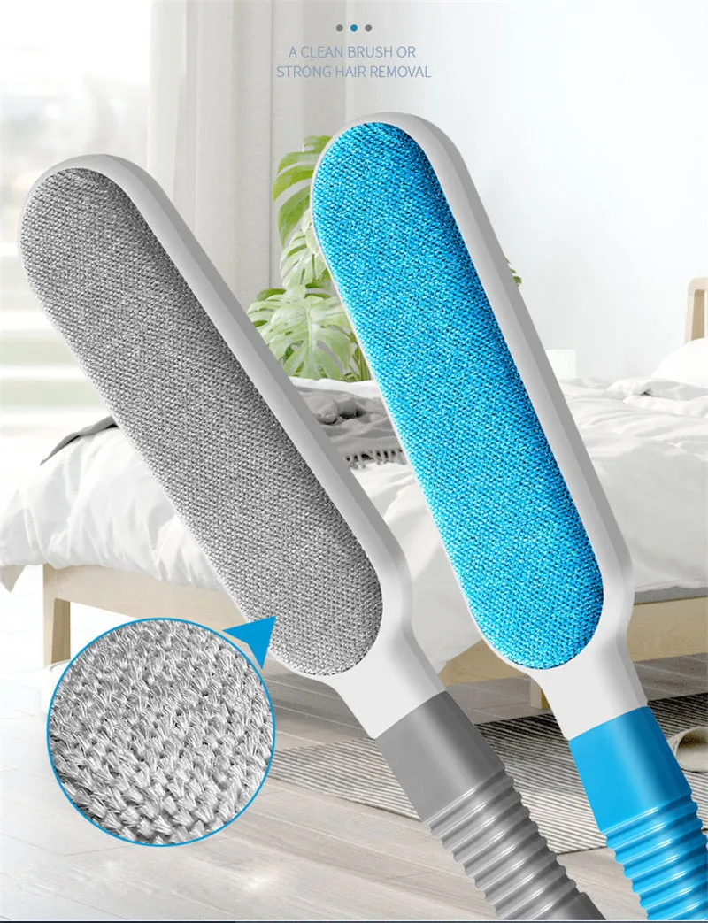 Pet Hair Remover Lint Brush With Selfcleaning Base,Improved Handle