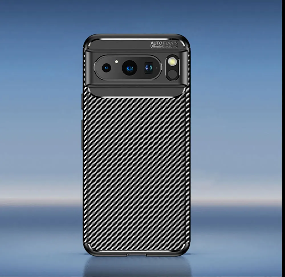 Real Carbon Fiber Phone Case For Google Pixel 8 Pro 7A 7 6A 6 5A 5G 5 Precision Hole Heat Sink Cases Luxury Tpu SJK139  Laudtec factory