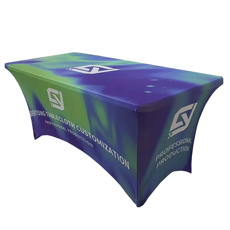 Прямоугольная Черная скатерть из полиэстера с принтом по лучшей цене, эластичная скатерть из спандекса для праздника, банкета, свадьбы, 6 футов