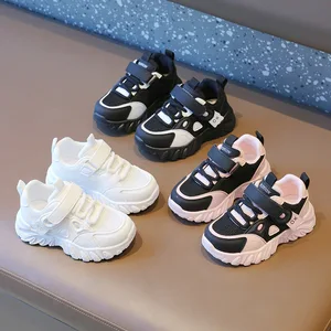 2026 Children Sneakers Comfortable White Sport Shoes Mesh Patchwork Soft Sole Clunky Shoes for Boys and Girls