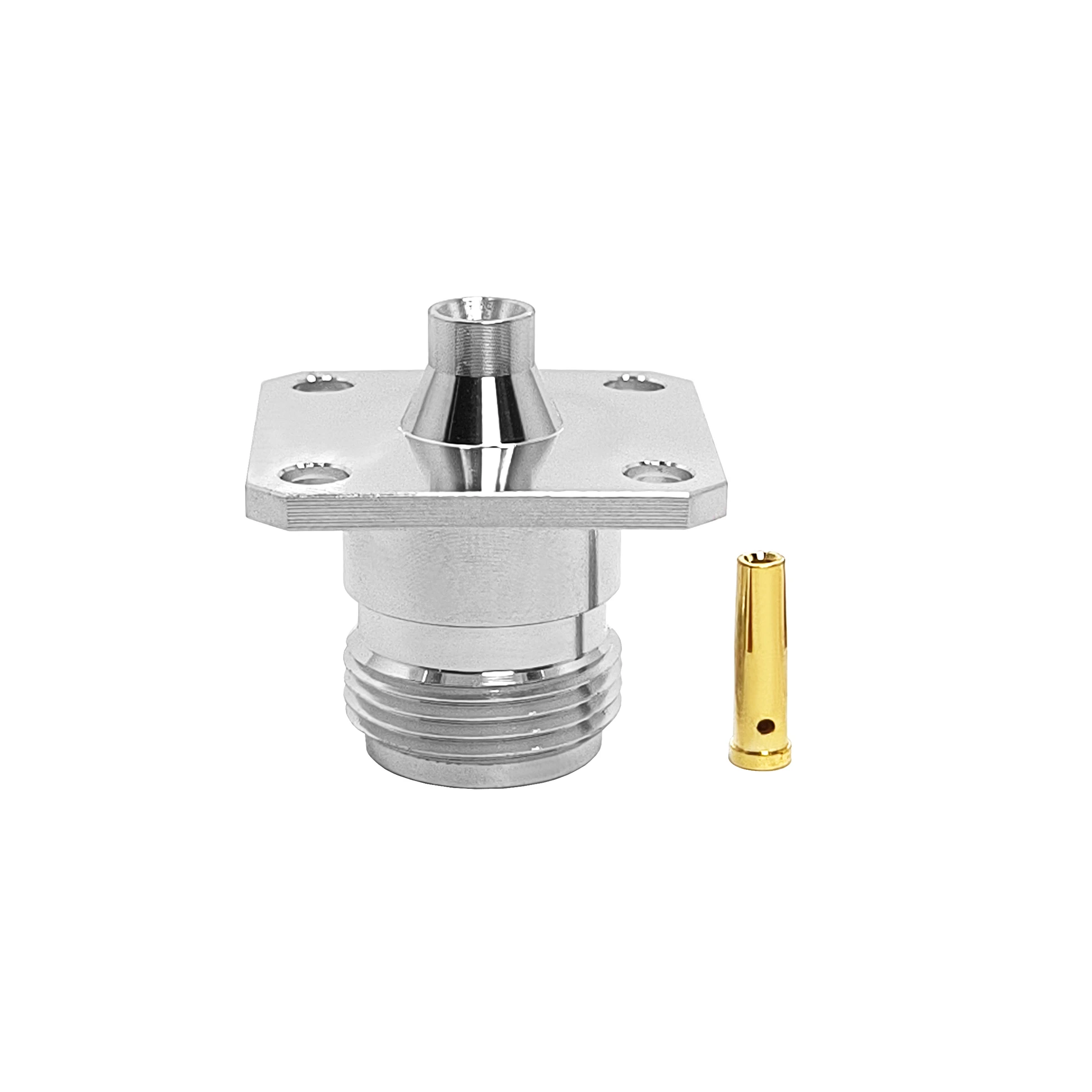 N-Type Female Flange Coaxial Connector Compatible with RG402 Cable