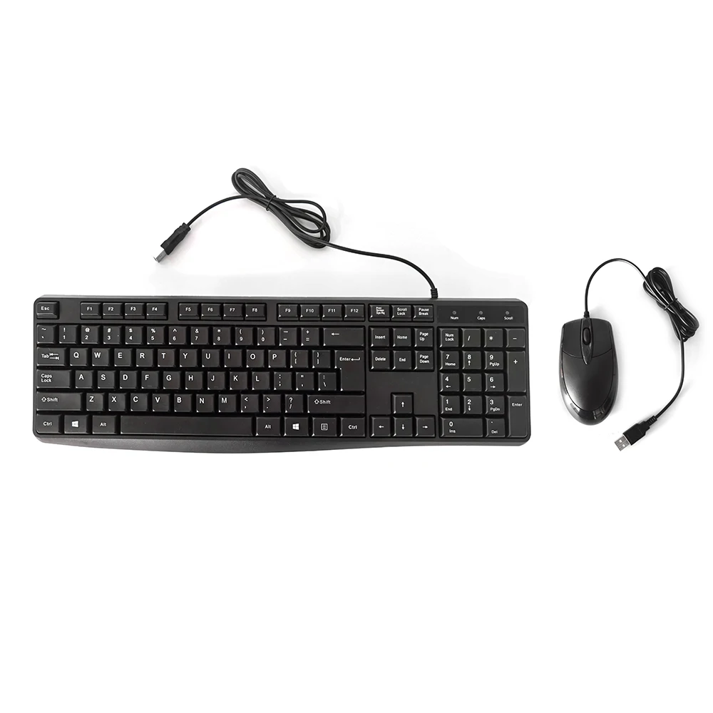 cheapest Computer Business wired keyboard mouse Combo Russian/French