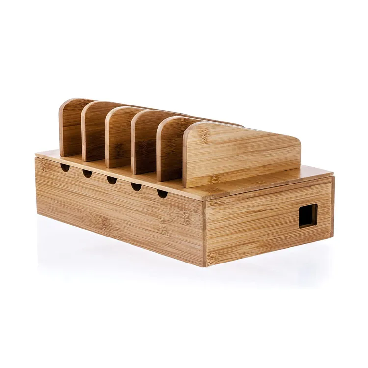 Bamboo cell phone charging station | is suitable for mobile phones, tablets, smart phones, the charging stand