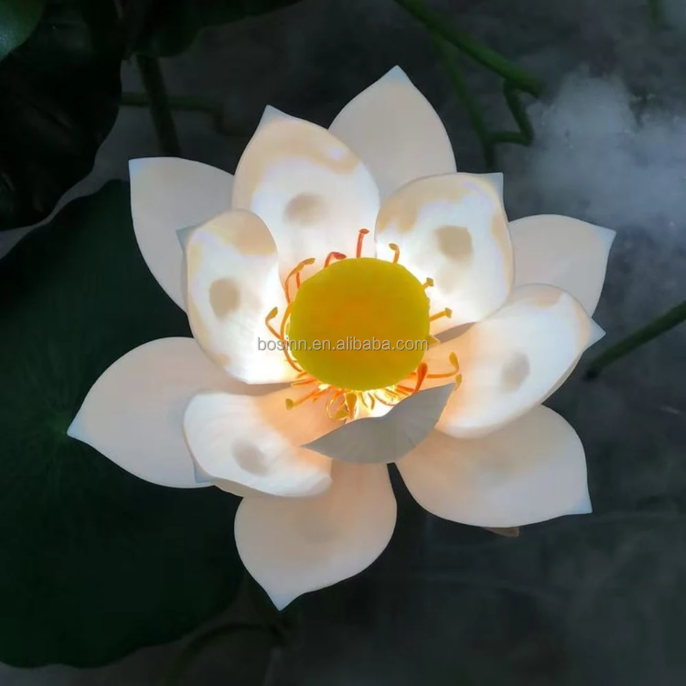 Interactive Flower Lamp Machinery Induction Automatic Switch Opening and Closing Mechanical Flowers Landscape Lights