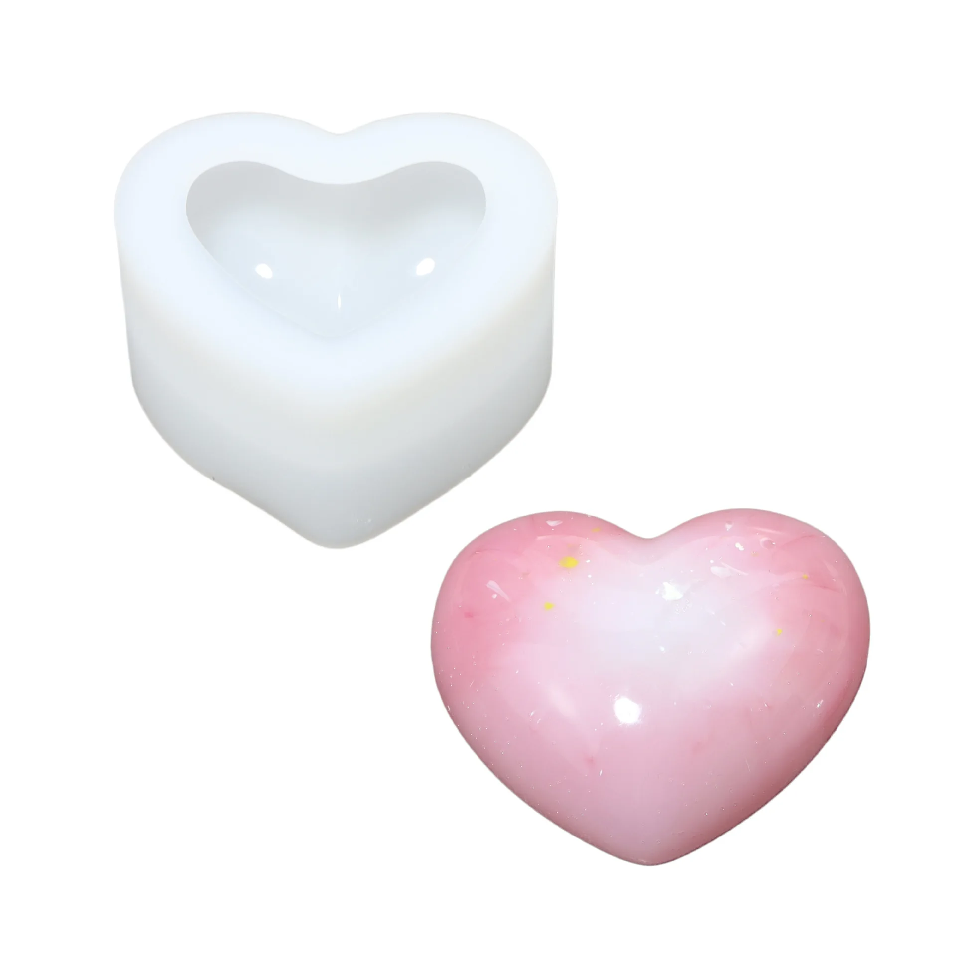 DIY Heart-Shaped Silicone Mold Non-Stick Heat Resistant Non-Toxic Reusable Sustainable Aromatherapy Plaster Tabletop Decoration supplier