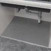 Alfombra para mueble de cocina sin lavado - gris claro minimalista