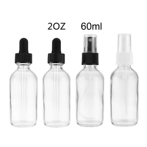 Amber clear 2oz 60ml Glass E Juice Bottle Dropper 60 ml Glass Dropper Bottle for E Liquid