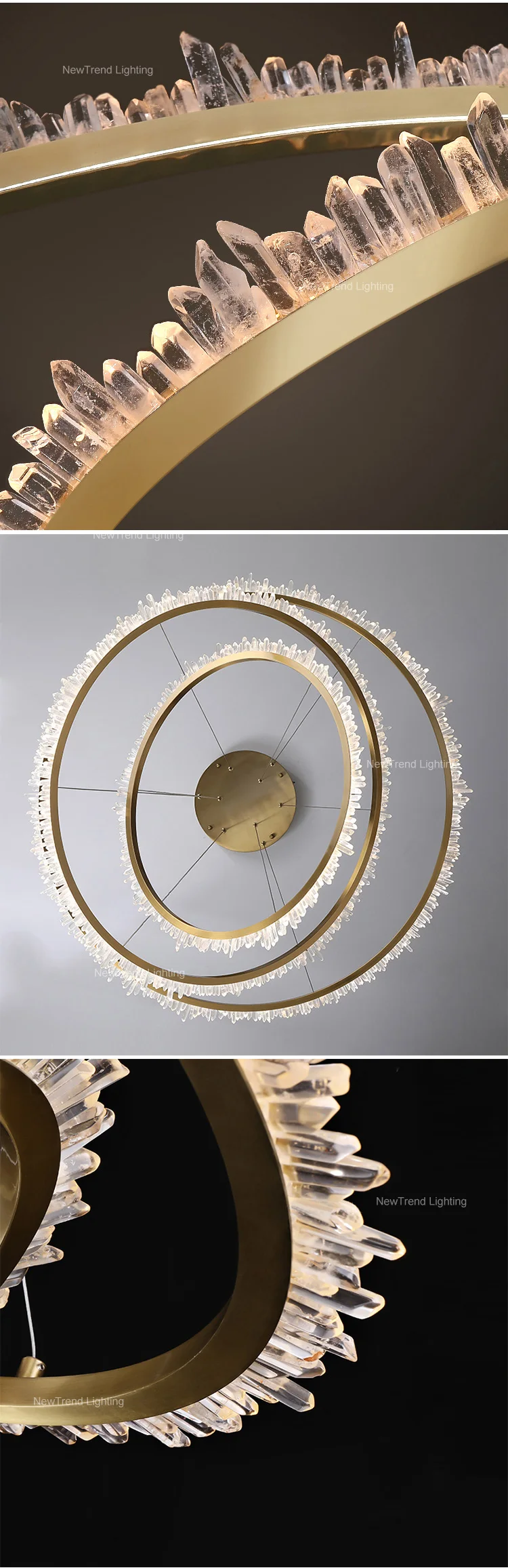 cpl 230 modern minimalist style circular crystal chandelier living room dining room decorative led pendant light  -3