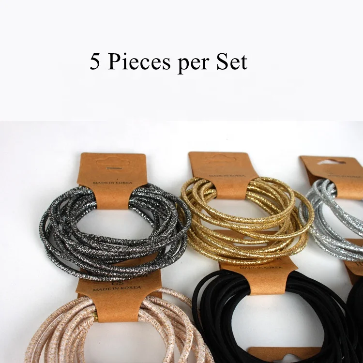 Set of 5 Chic Metallic Hair Elastic Rope ?? Amazon.com: 4 Pieces 5M Elastic Cords Braids Hair Dreadlock  main image 2