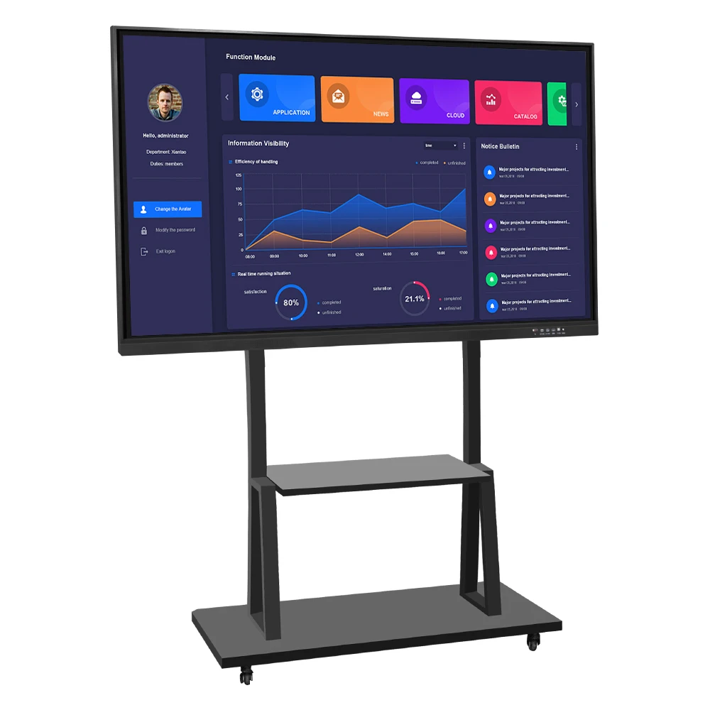Tela interativa 75" ANDROID SYSTEM FHD