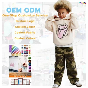 Custom Kids Boys Girls Cotton Hoodie Sweatshirt Blank Pullover Plain Fleece Winter Coat 1-13 Years Children Clothes Wholesale