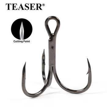 Lot De 1000 Hameçons Triples (treble) Noirs Nickel - Taille 8 - Marque Gerry's Tackle - Force 3X