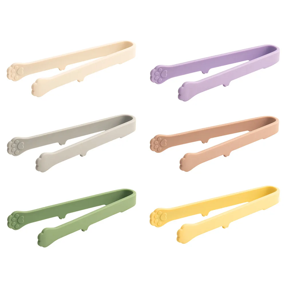 Multi-functional cat Paw Mini Silicone Food Tongs Food-grade Silicone Snack and Fruit Tongs Cake Tools Silicone cat Paw Clamp