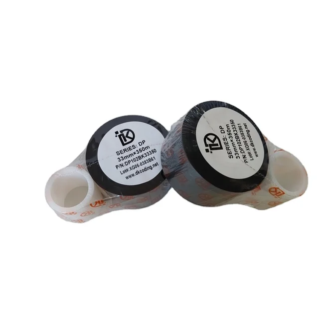 DP33mm*350m Dikai D241/D321/D118i-24 32mm High Temperature PET Film Heat Transfer Coding Machine Ribbon Packaging 2