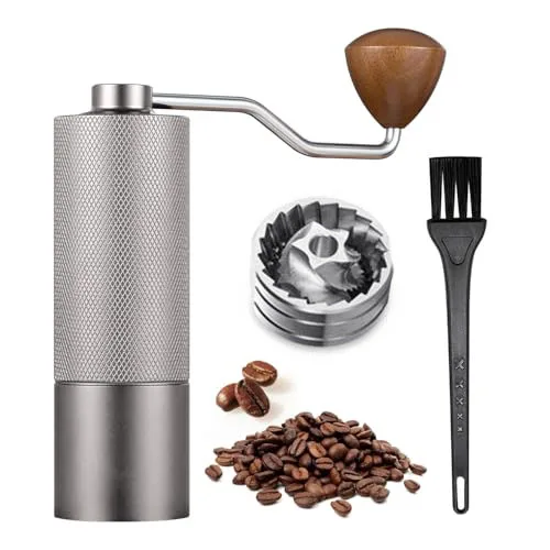 Al-Alloy Body 420 Stainless Steel Burr Homeuse Espresso Mini Small Hand Mill Portable Manual Coffee Grinder details