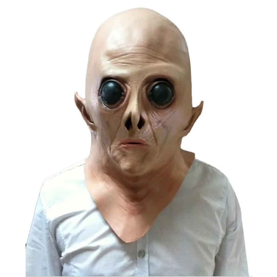 Halloween Costume Horror UFO Alien Latex Mask Creepy Party Cosplay Masks  Scary Aliens Head Props Mask