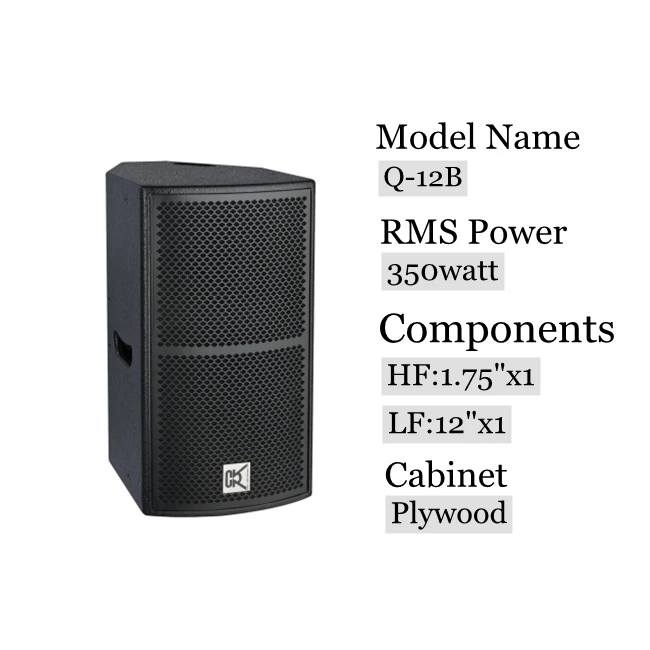 Two-way Full Range System Line Array Speaker Sound Studio for Stages Theaters Discos