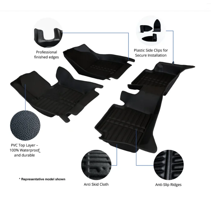 Luxury Design High Quality Car Foot Mat  Dubai 3D 5D Floor Mat for Fortuner