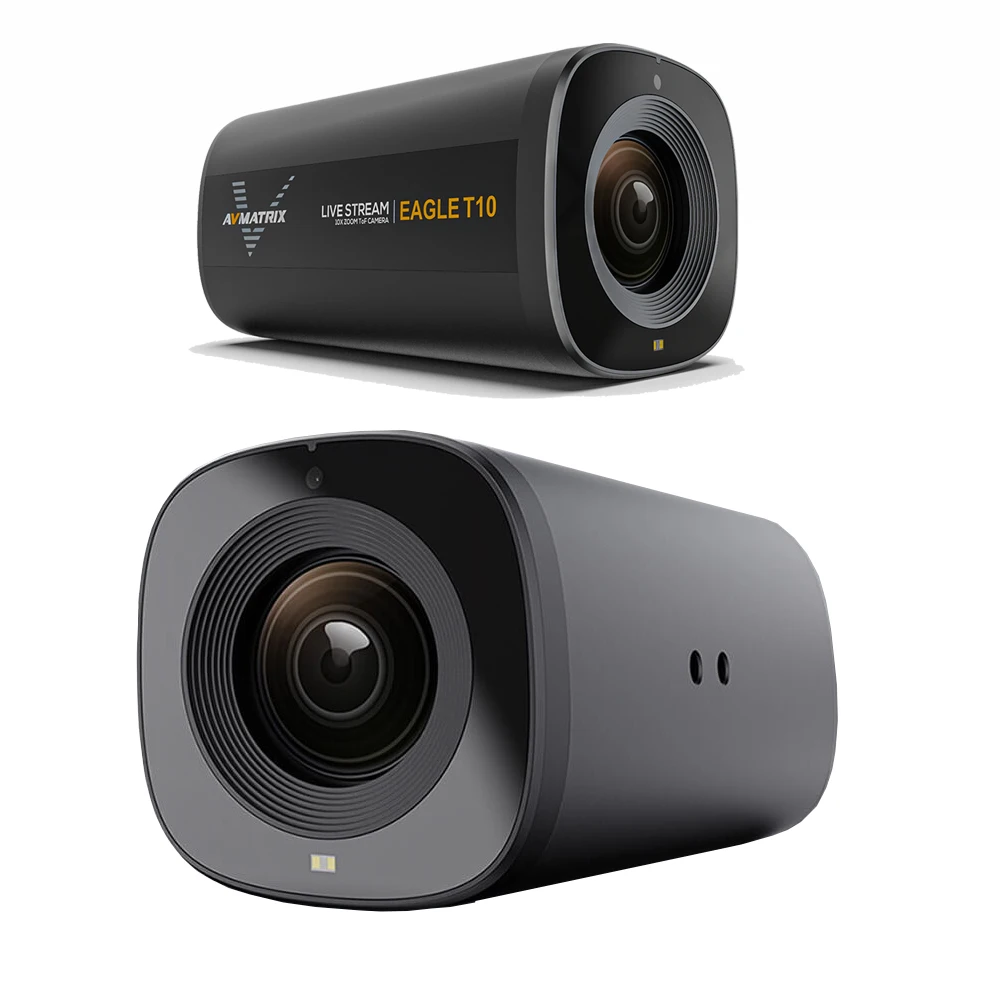 AVMATRIX Eagle T10 Live Streaming HDMI Camera USB Type-C Output 500 Megapixel CMOS Sensor 10X Optical Zoom Fast Autofocus TOF