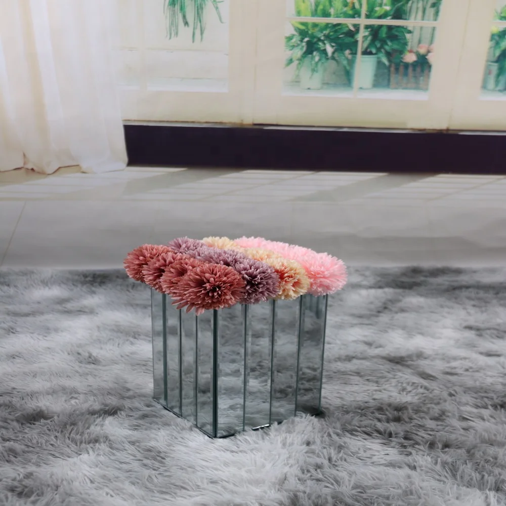 5 дюймовая скошенная зеркальная кубическая коробка мозаичная ваза