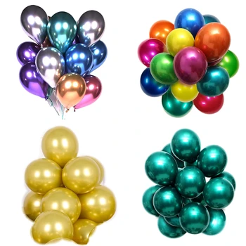 High Quality Metal Pearl Latex Balloons Thick Chrome Metallic Globos Birthday Decoration Chrome Party Latex Metallic Balloon