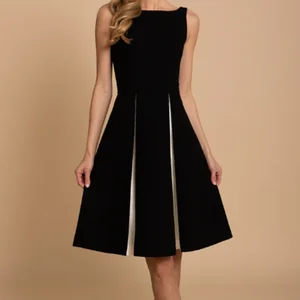 Custom High Quality Worsted Wool Casual Spring Solid Office Lady Sleeveless Breathable Summer Women Dress