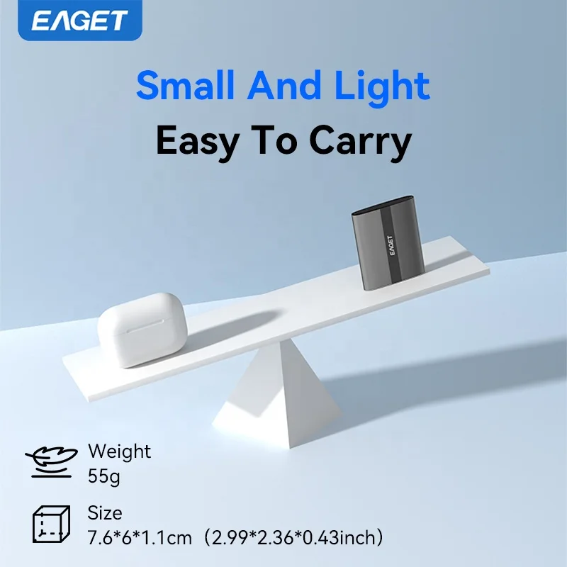 EAGET M8 1TB Portable SSD Hard Drive for Laptops – Compact