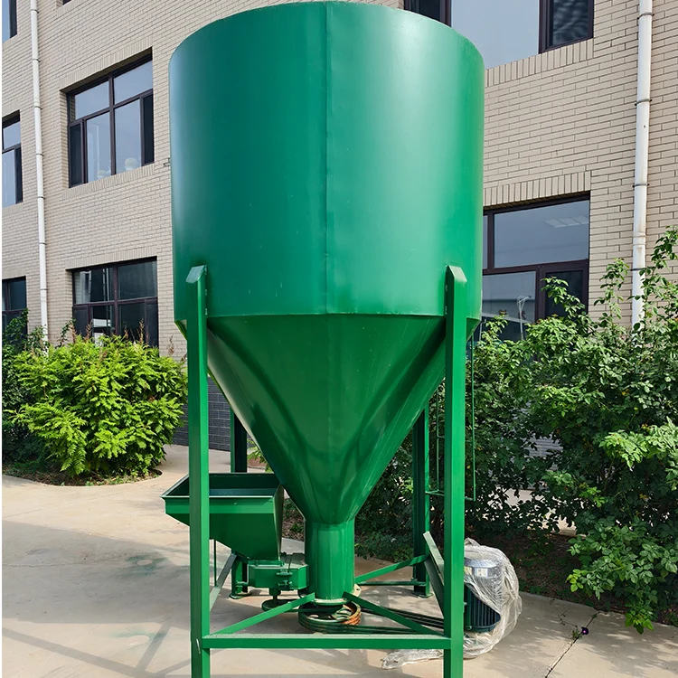 2-Ton Electric Mixer for Cattle Feed Stainless Steel Farm Blender Factory Direct Sales