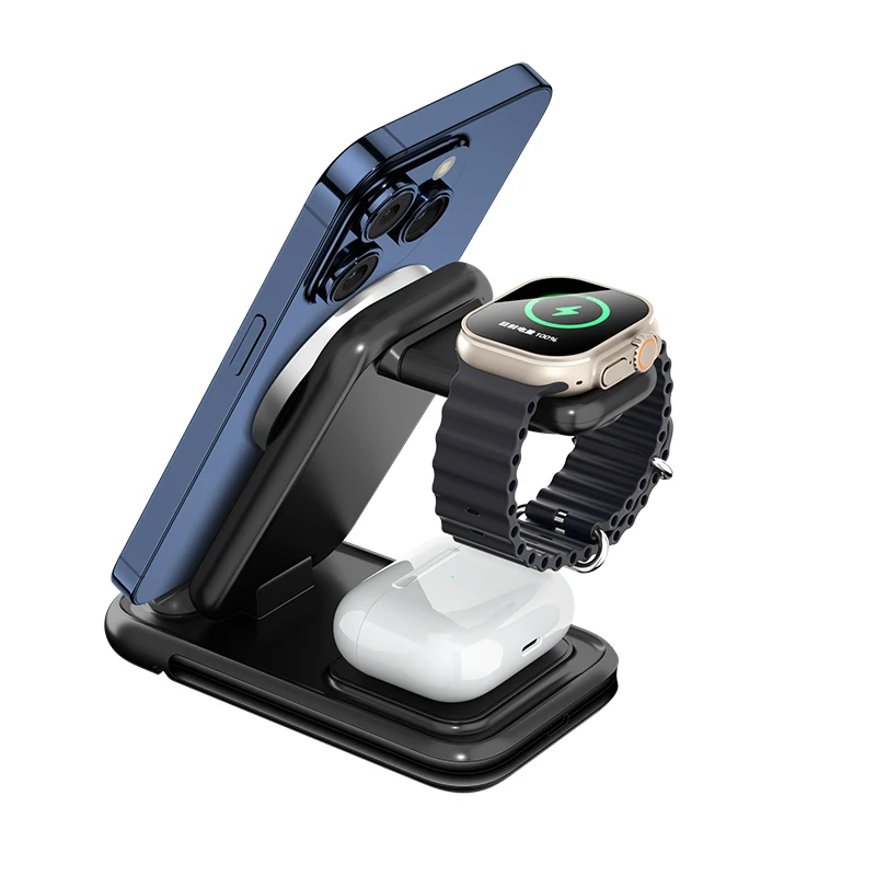 3 In 1 Mobile Phone Wireless Charger Station Charging Dock