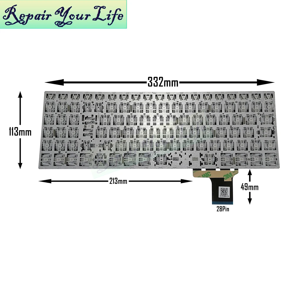 UI US International UK TR Notebook Keyboard for Dynabook Toshiba Satellite Pro C50-J C50-J-11A C50-H C50-E D0K-V6505H KN16R-156