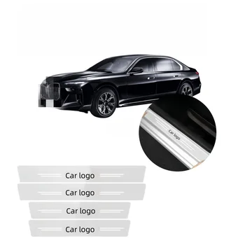 Custom-made doorsill protector invisible transparent scratch-resistant and wear-resistant automobile interior.