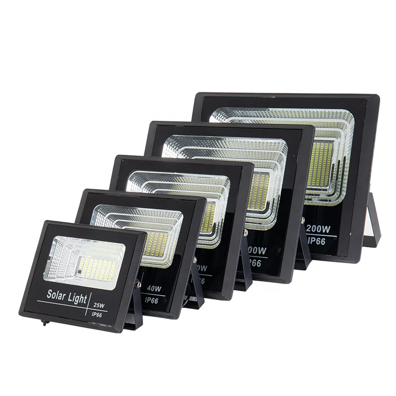 Solar Power Ip66 Security Projector 100W  200W 300W Industrial Outdoor Billboard Reflector portable Led solar flood lights