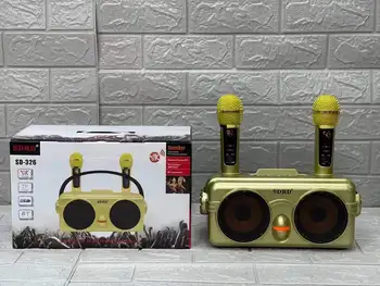 ブルートゥースカラオケ SD-326 ワイヤレスBluetoothカラオケスピーカー カラオケマイク BT USB