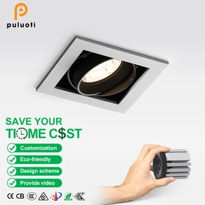 PULUOTI Zigbee COB AR80 Spotlight Ceiling Light for Living Room Recessed 15°24°38°60° Adjustable Aluminum Spot Lights