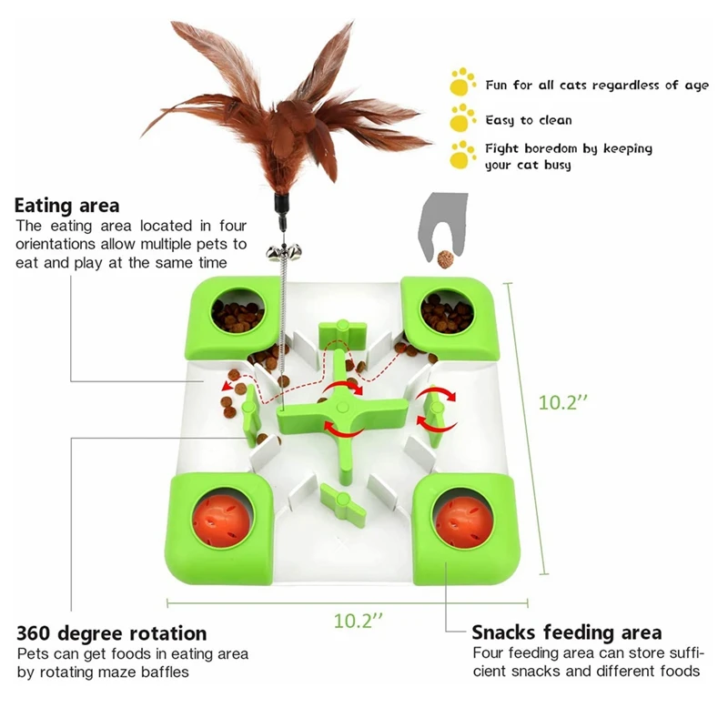 New cat Toys Relieve Boredom Slow Gnawing Toy Maze Foraging Dog Toy Spring Feather Stick cat Toy supplier