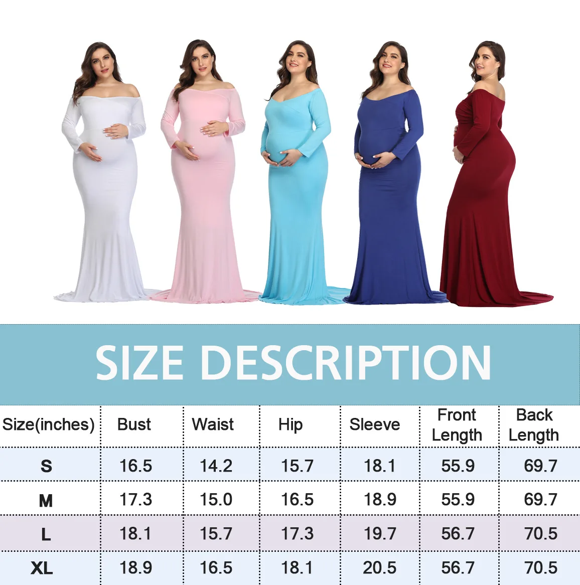 New Maternity Dresses Maternity Photography Props Plus Size Dress ...