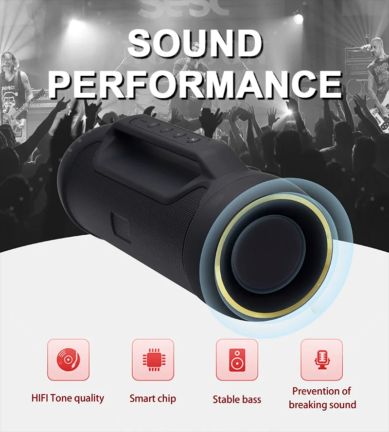 Customised High Quality Loud Blue tooth Speakers Portable Wireless BT home Woofer Sound Box Speaker - ANKUX.COM