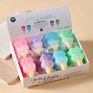 Double Heart Fluorescent Erasers: Multi-color, Comfy Grip, Clean Erasing, Fit Students & Stationery Lovers