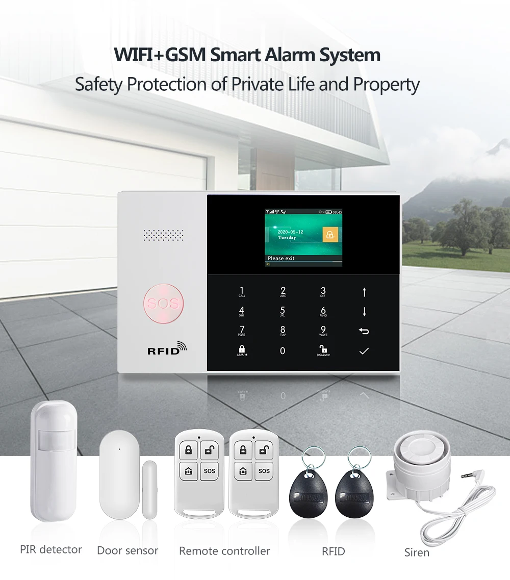 Real Time Monitoring and Tracking Smart Home Security System Burglar Alarm System