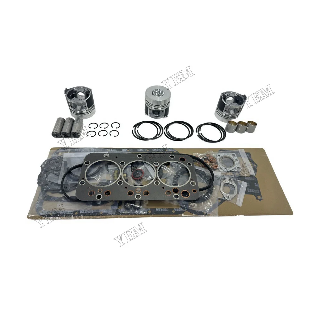 D3200 Overhaul Kit With Piston Rings Full Gasket Sets Fits for Kubota Replacement Standard Size Engine Parts 3