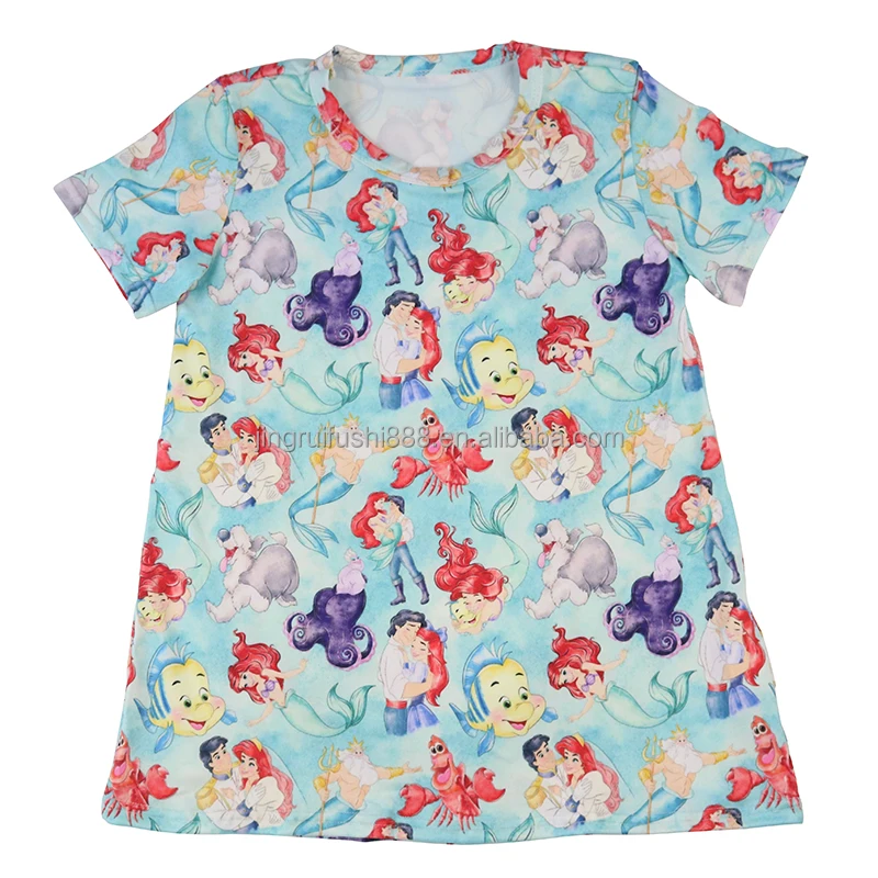 Vestido De Manga Corta Con Estampado De Dibujos Animados Para Niñas,Ropa  Infantil Con Estampado De Peces - Buy Boutique Niño Vestidos De Niña,De  Impresión De Dibujos Animados Vestido De Las Niñas,Dulce Niña