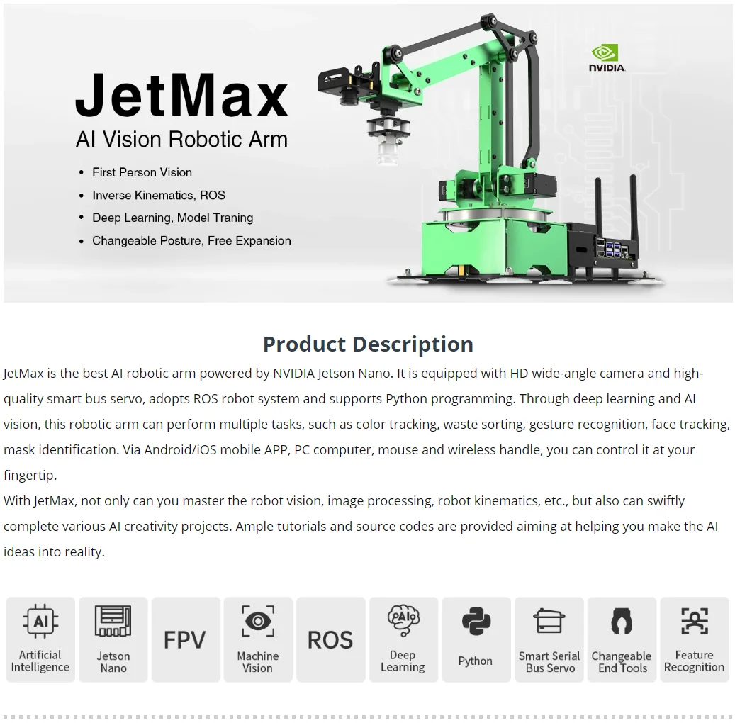 jetmax robot arm