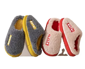The newest  winter thick bottom comfortable  slippers home non-slip warm plush slippers men and  women slippers
