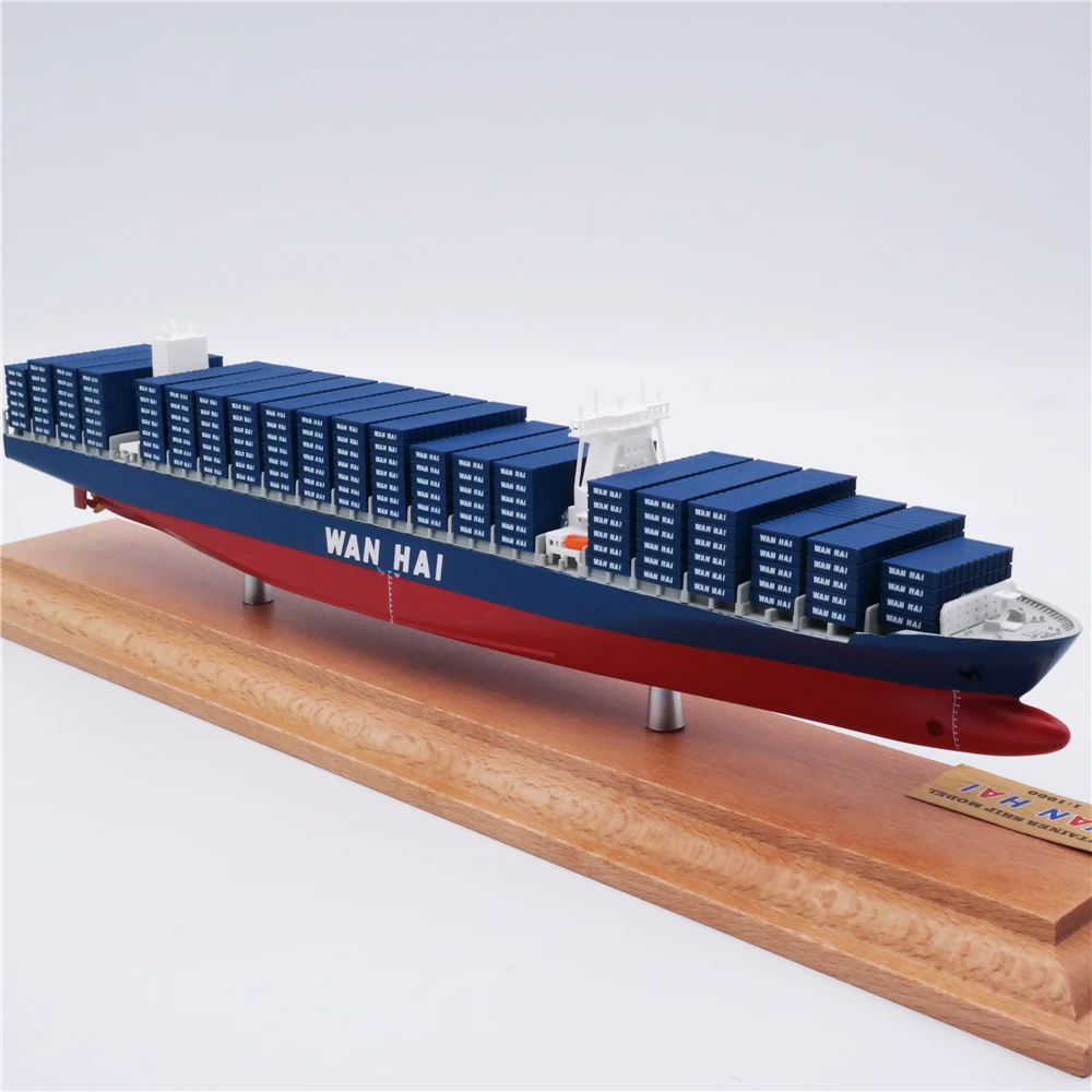 【A】35cm WANHAI container ship model Custom scale model ships O.A.S ship model