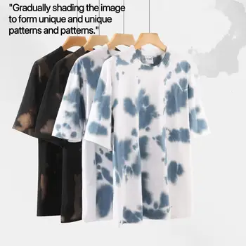 Eco-Friendly 260 Grams Fabric Weight Polyester Tie-Dyed Oversized Fit T-Shirt Plus Printing Design Solid Heat Transfer