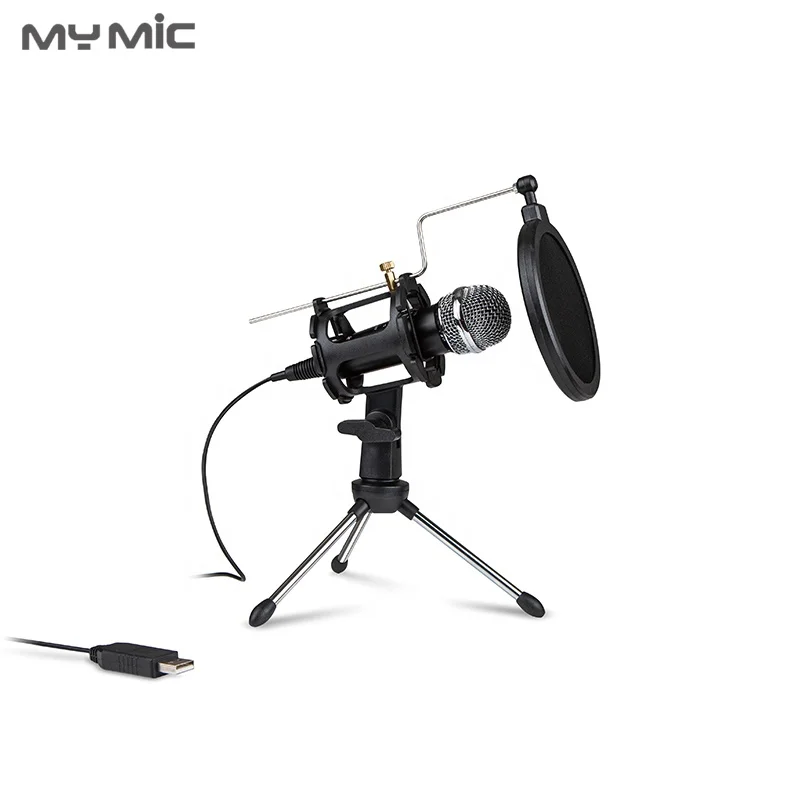 MY MIC CM01U Condenser USB Microphone with Tripod Stand Recording Studio Recording Studio mic for co