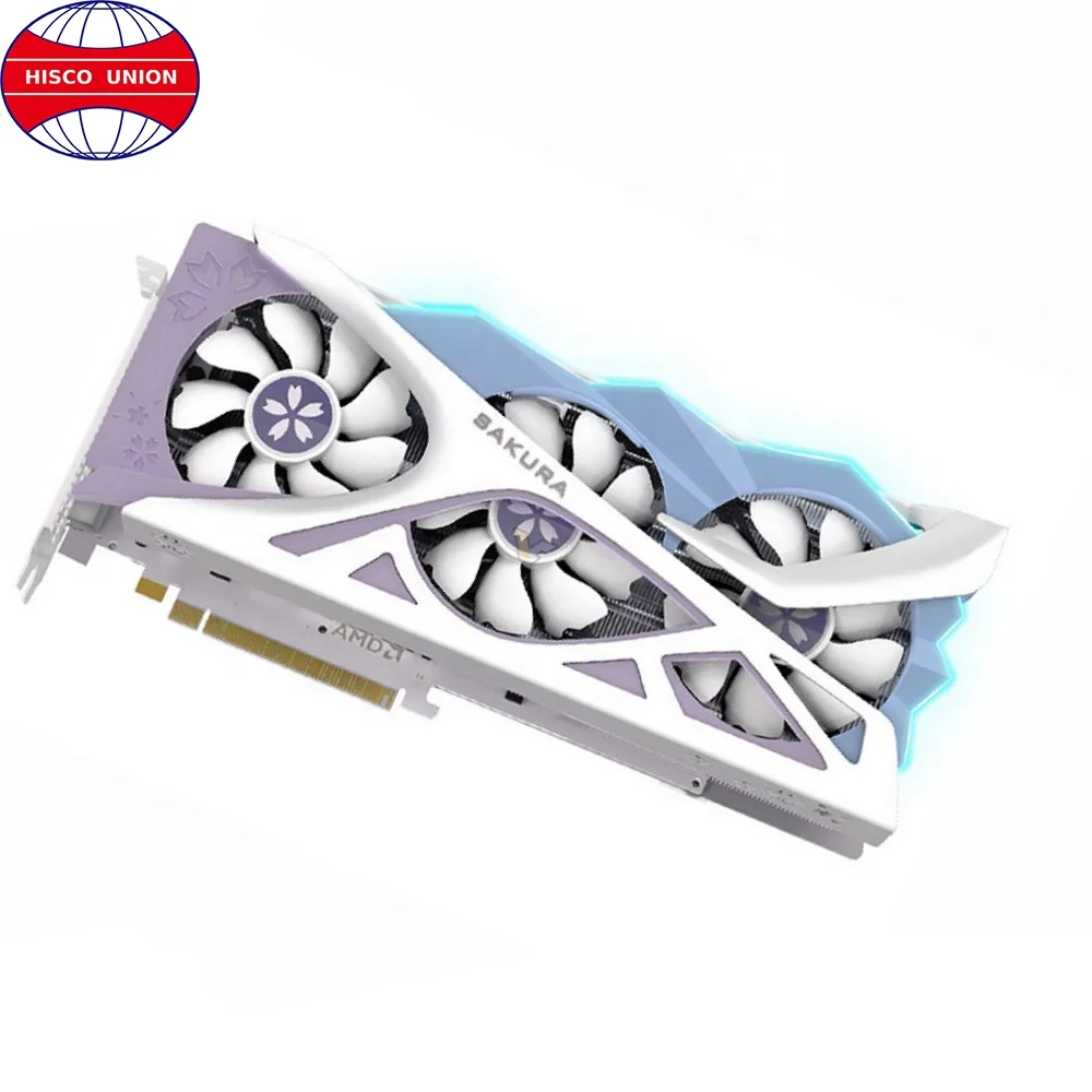 Placa de vídeo yeston radeon rx6700xt 12gb, sakura hitomi