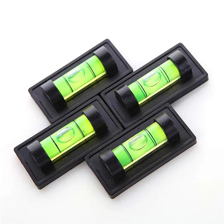 Highly Sensitive Cylindrical Green Color Magnetic Square Glass Bubble Levels Spirit Bubble Level Vials with Black case