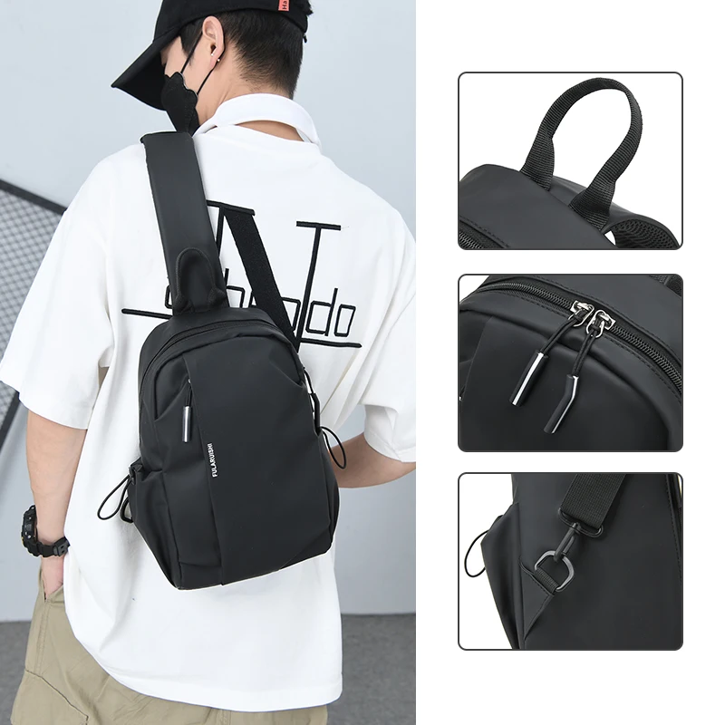 Chest Bag Men's Crossbody Bag Fashion Brand Casual Shoulder Bag Sports Small Backpack Large Capacity Backpack for Men